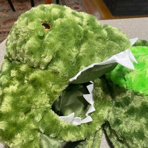 Plush Green Dinosaur Costume Kids